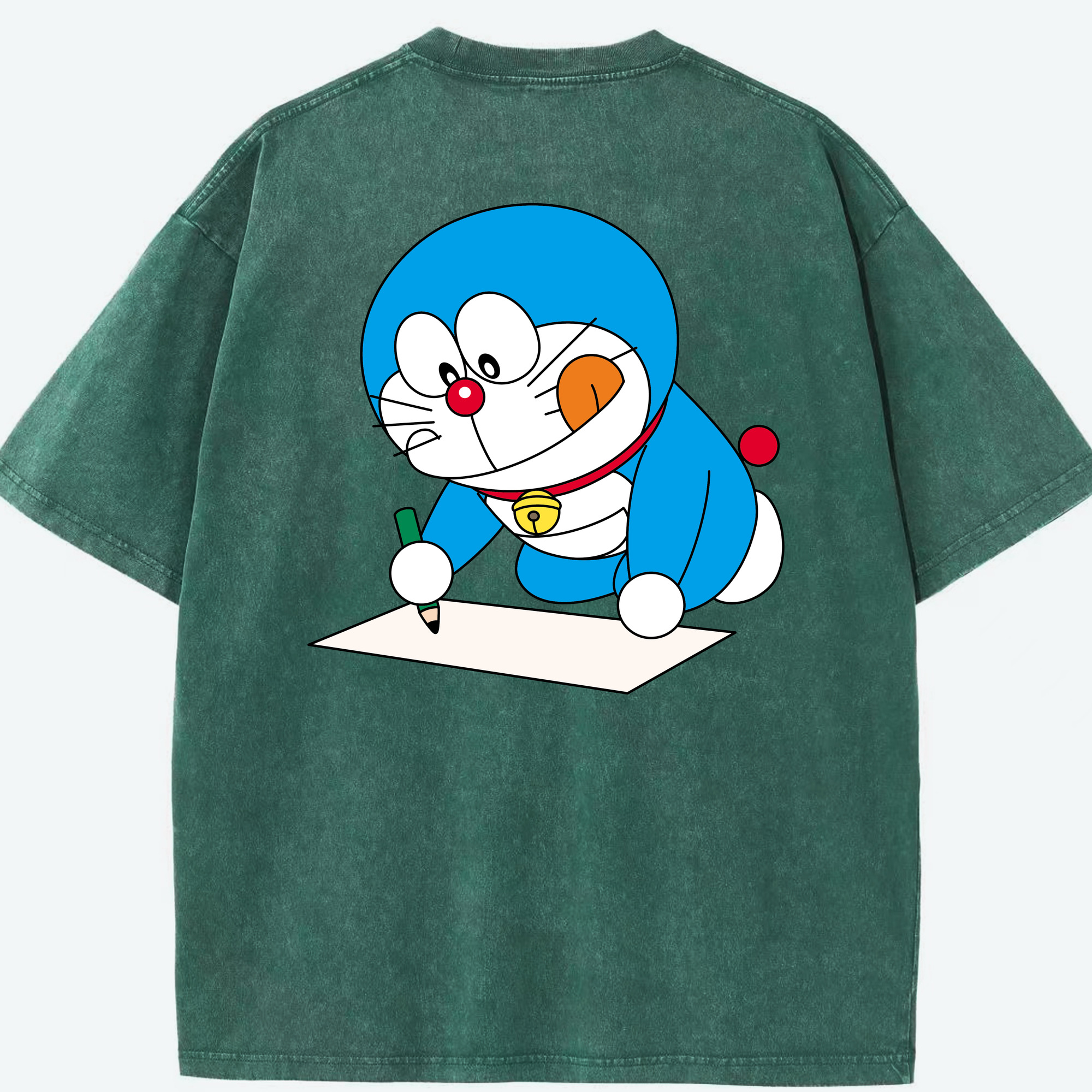 （画像用） ドラえもん Doraemon 綿100% ヴィンテージ風 半袖Tシャツ（背面プリント）